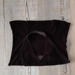 Halterneck top brown velvet